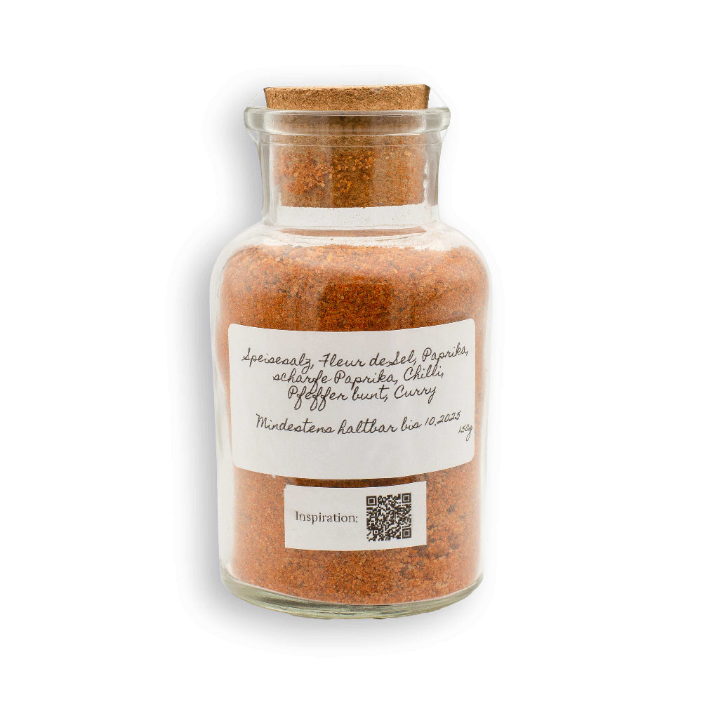 MidlyZingy Grandma Chili Gewürz – Zutaten und Anwendungshinweise für die mild-scharfe Chili-Mischung, perfekt für würzige Gerichte.
