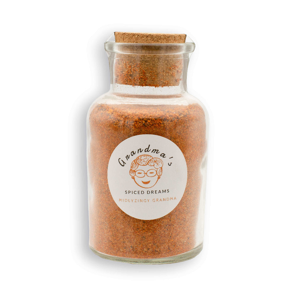 MidlyZingy Grandma Chili Gewürz – leicht scharfe Chili-Gewürzmischung für pikante Gerichte, ideal für Saucen und Marinaden.